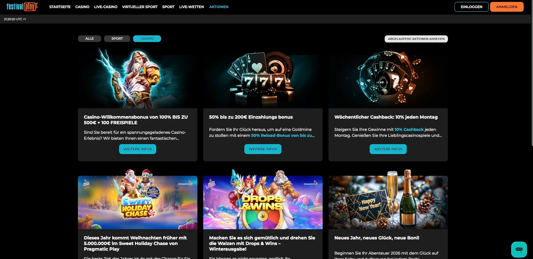 Festivalplay Casino Bonus Aktionen