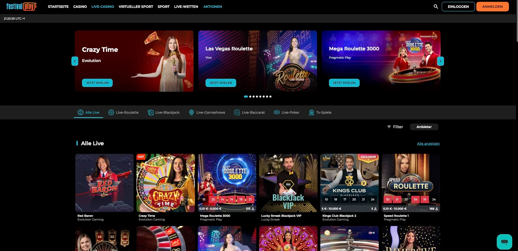 Festivalplay Casino Live