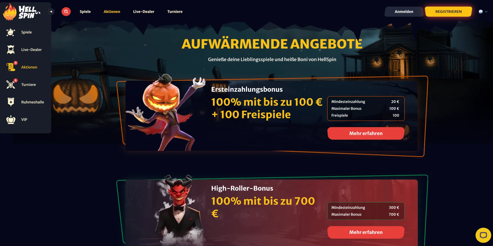 Hellspin Casino Aktionen