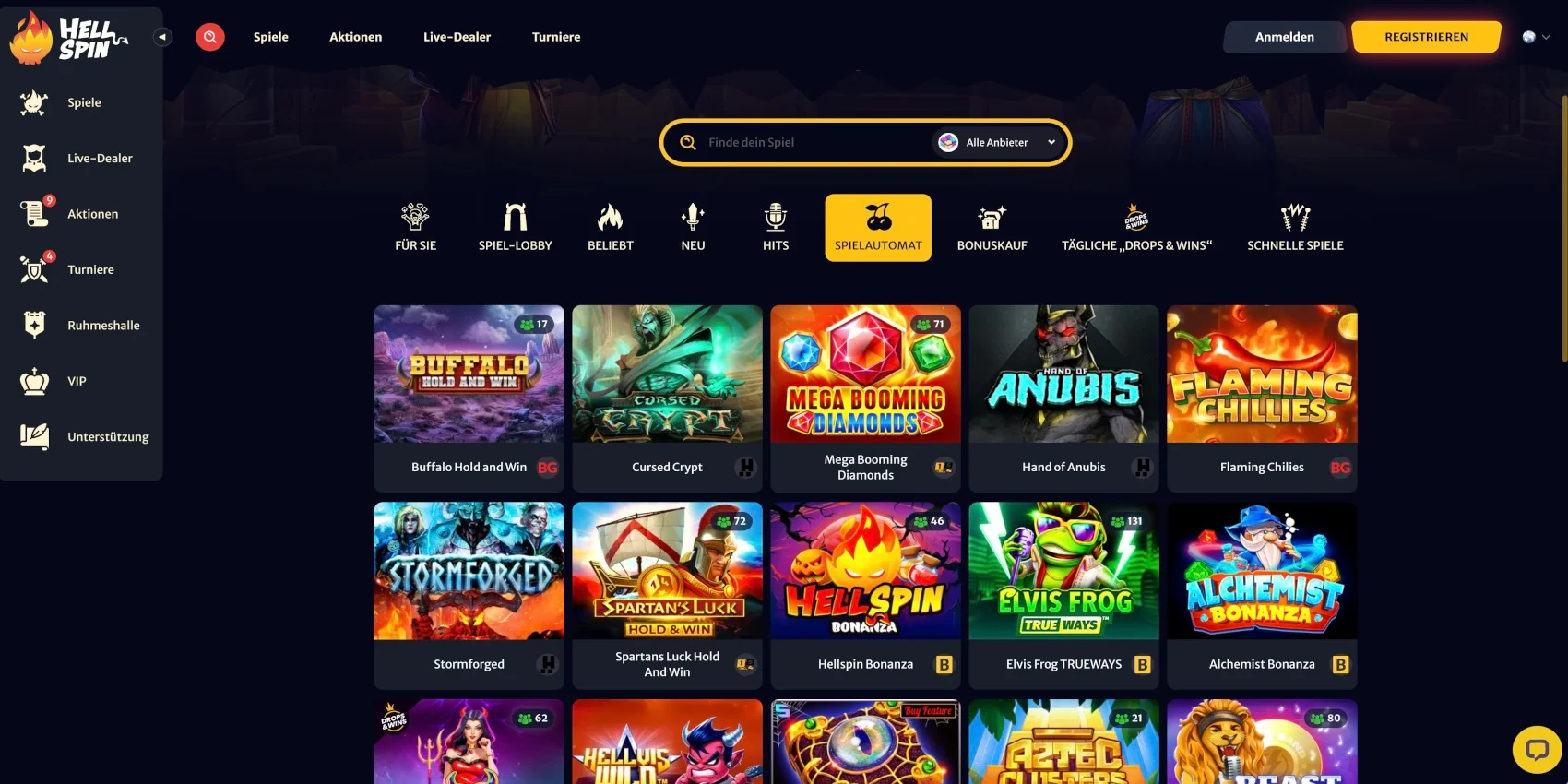 Hellspin Casino Slots