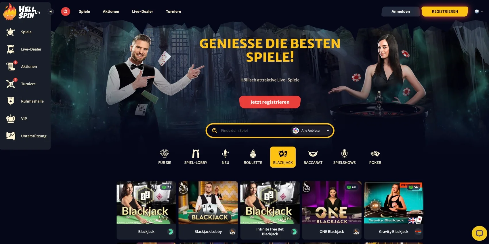 Hellspin Live Casino