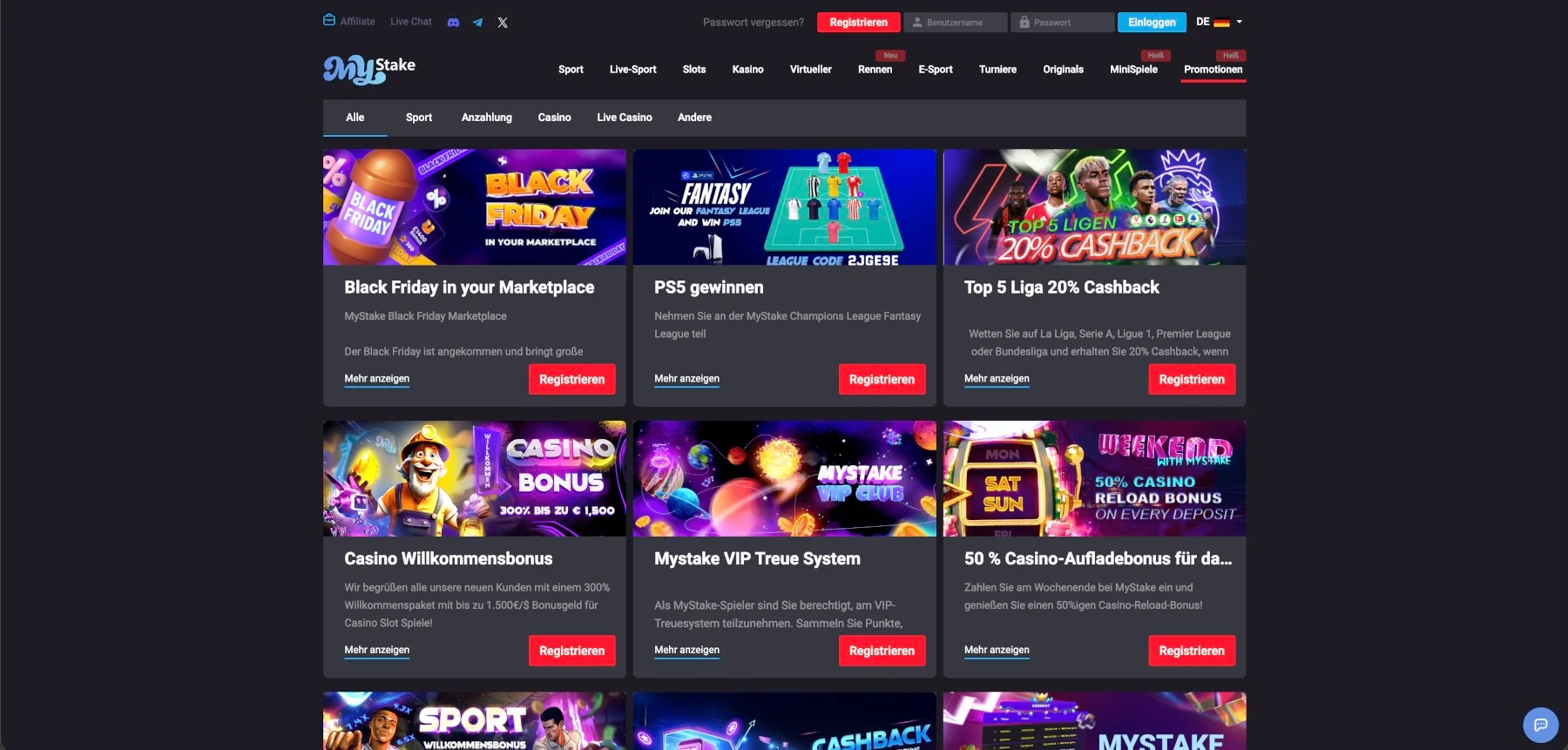 Mystake Casino Bonus Aktionen